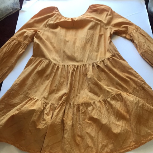 FP Free People Boho Peasant Plaid Constantine Dress Prairie Babydoll Academia - Picture 11 of 16